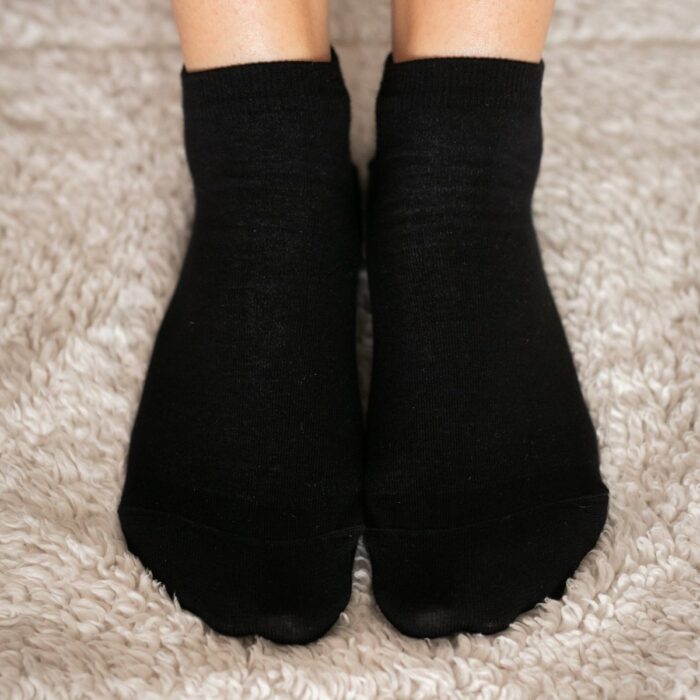 Nizke bombažne nogavice - Black