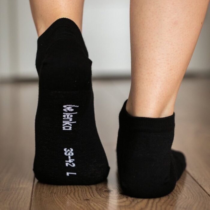 Nizke bombažne nogavice - Black