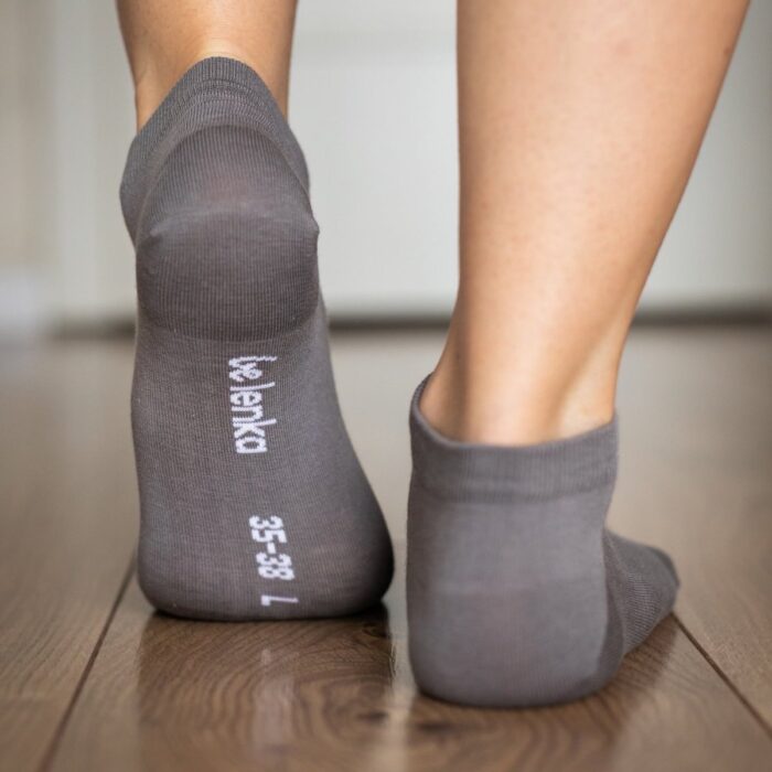 Nizke bombažne nogavice - Grey