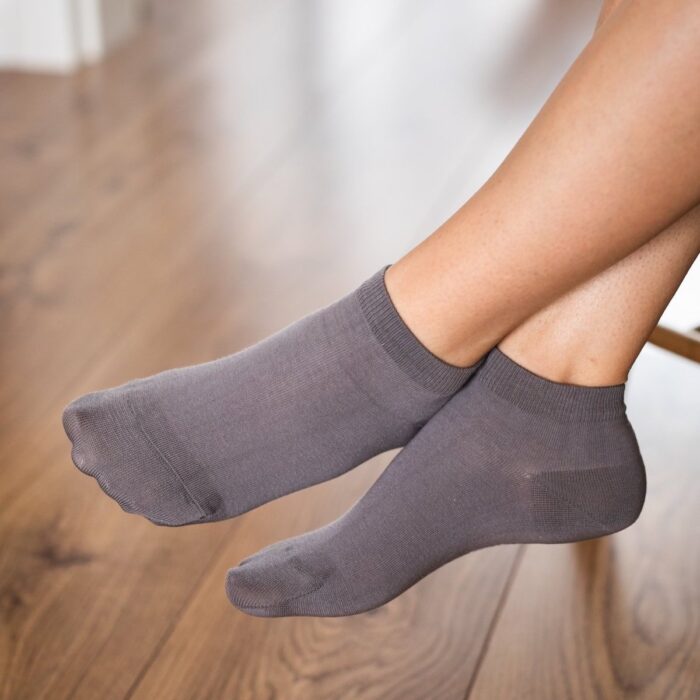 Nizke bombažne nogavice - Grey