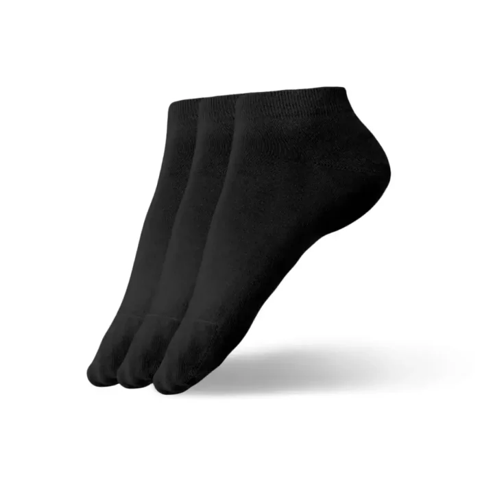 Nizke bombažne nogavice - Black (3 pack)